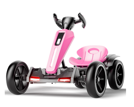 12V Electric Kids Pedal Go Kart, Folder Go Kart, Outdoor Ride On Toy With Adjustable Seat, 4 Non-Slip EVA Wheels For Boys And Girls For Age 3-6 Years Old