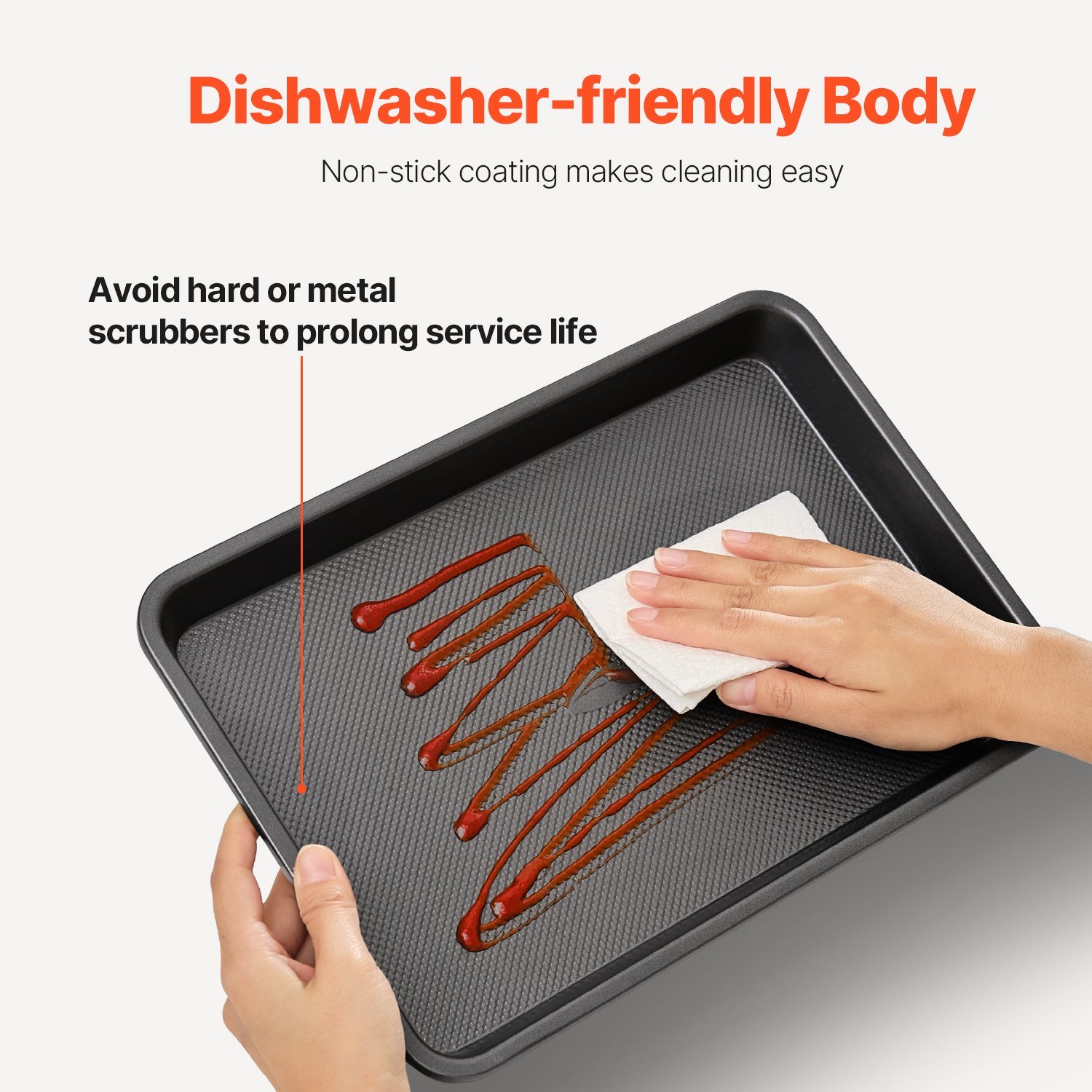 Baking Pan Set 3-Piece Nonstick Carbon Steel Bakeware Set With Silicone Handle - Image 3