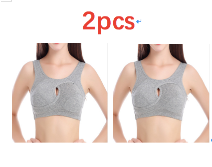 Plus Size Women Bra Ladies Cotton Quake-Proof Underwear Sleep Tops No Buckles Non Wire Lingerie With Removable Padded - Image 16