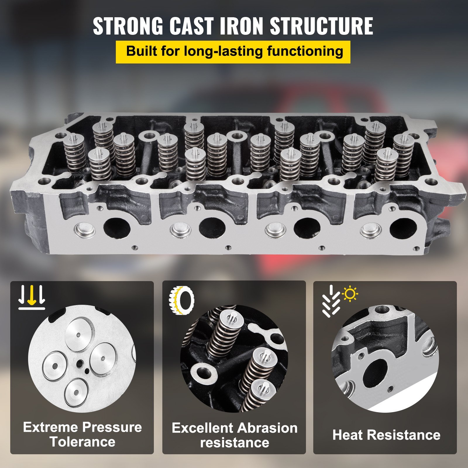 Cylinder Head Assembled, Engine Cylinder Head Assembly Replacement 6.4L, Cast Iron Cylinder Head Fit For 08-10 Ford F250 F350 F450 F550 - Image 4
