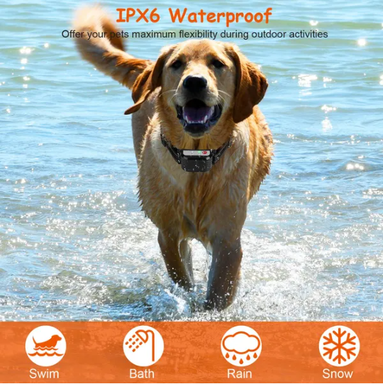 990FT Range Dog Wireless Fence Remote Training Collar IPX6 Waterproof Receiver With 0-9 Levels Beep Vibration Shock Mode 4 Channels Rechargeable Transmitter System - Image 3