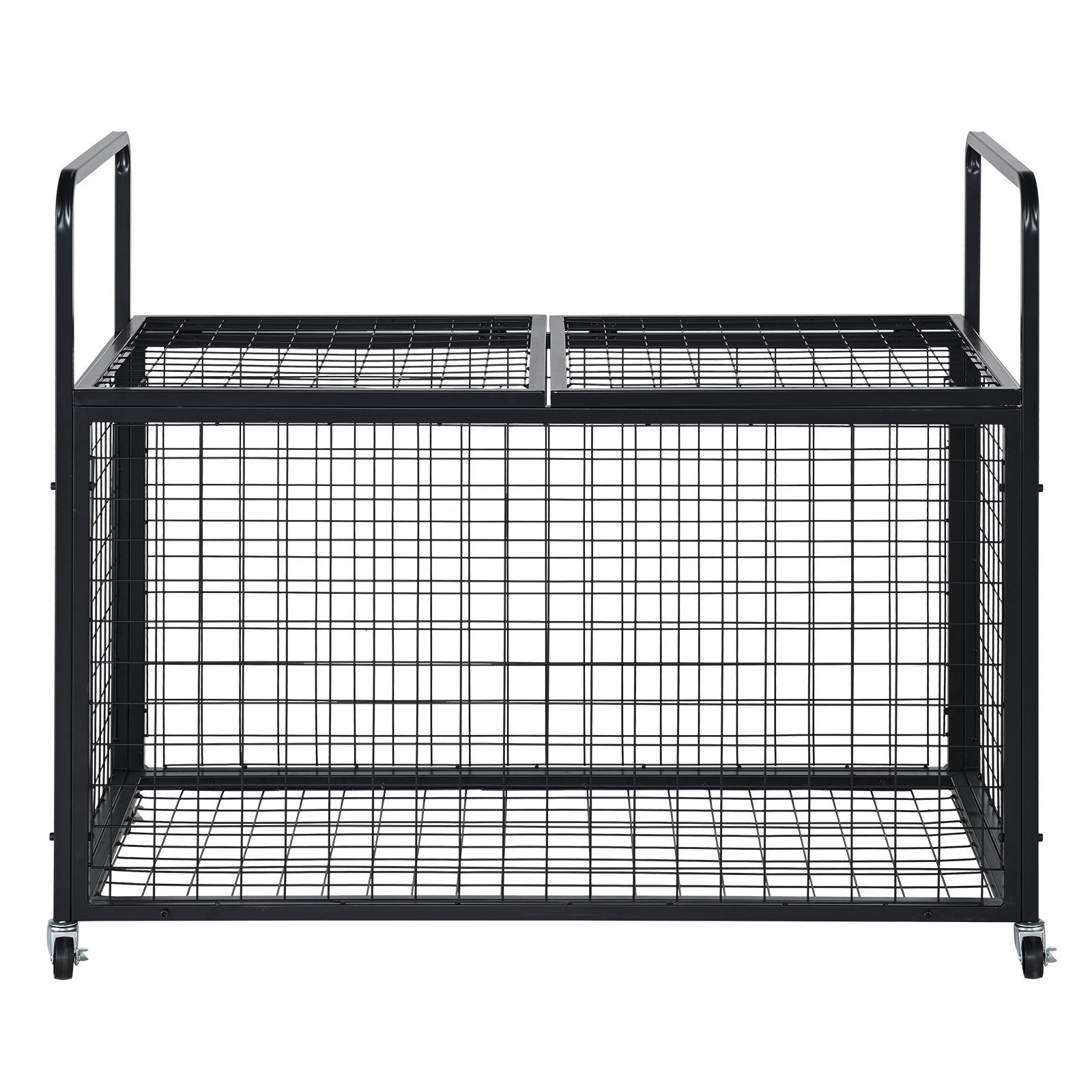 Rolling Sports Ball Storage Cart, Lockable Basketball Cage With Double Lids, Sport Equipment Holder Organizer For Indoor Outdoor, Steel Storage Rack For Garages, Playgroup, Gym And Schools - Image 4