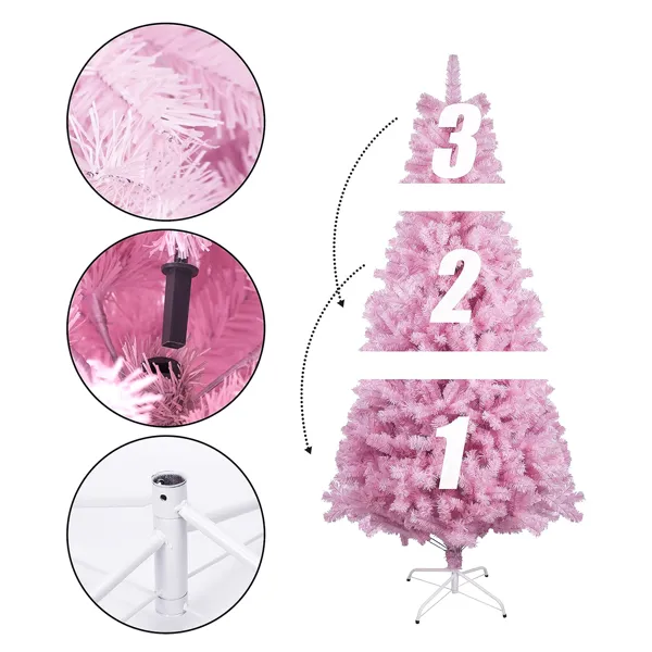 5FT Christmas Tree Pink - Image 5