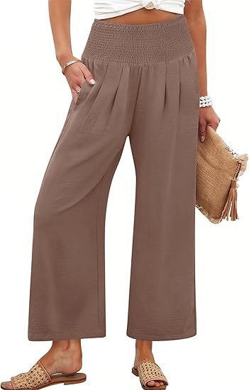 Springautumn Solid-color Womens Cropped High-waist Pants - Image 11