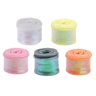 5 Rolls 10 Yard Shimmer Sheer Organza Ribbons