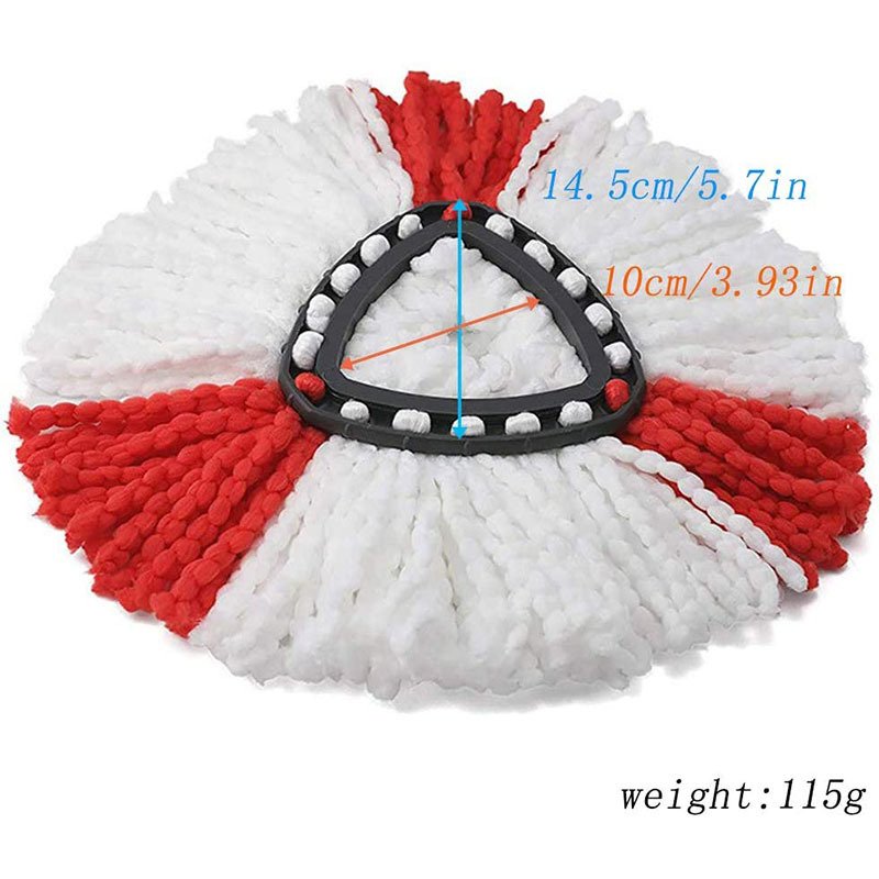 Triangle Plate Revolving Mop Head Fiber Replacement Cotton Waste - Image 23