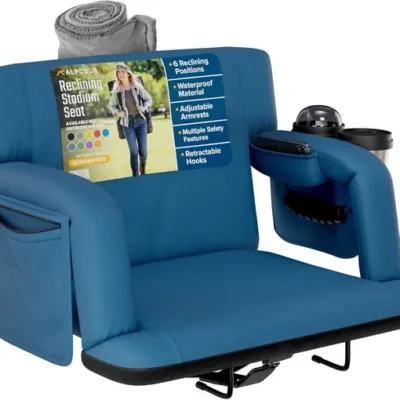 Alpcour Premium Reclining Stadium Seat For Bleachers With Back Support