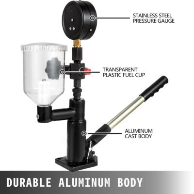 400Bar 6000PSI Diesel Fuel Injector Tester Diesel Injector Nozzle Tester Adjust Injector Nozzle Pressure And Testing Diesel Injector Nozzle Pop Pressure Tester