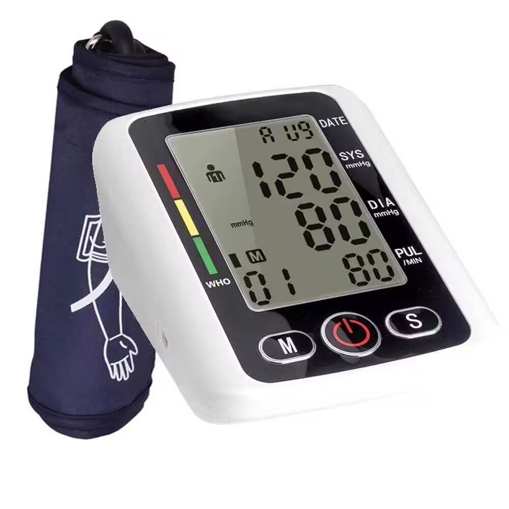 Automatic Upper Arm Blood Pressure Monitor Pulse Meter BP Machine Voice Talking - Image 3
