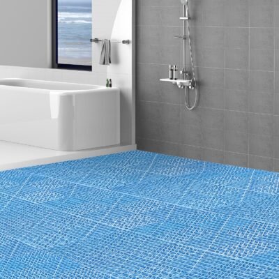 VEVOR Interlocking Tile 55PCS Blue, Drainage Tiles  Splicing, PVC Interlocking Drainage Floor Tiles, Non-Slip Drainage Holes For Restroom, Bathroom, Kitchen, Pool, Wet Areas, Blue