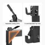 3-Point Quick Hitch With 2 In Receiver, 3000 Lbs Lift Capacity, 3-Pt Hitch With 5 Level Adjustable Bolt, Adaptation To Category 1 & 2 Tractor, Heavy Duty 3 Point Attachments, Black