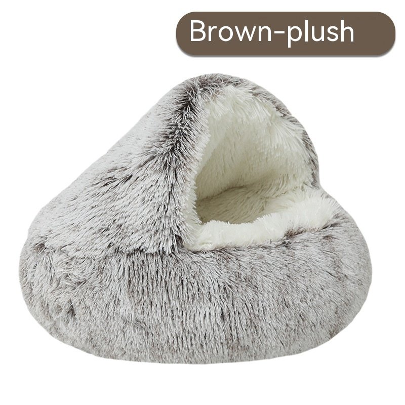 Pet Cat Bed Semi Enclosed Dog House - Image 5