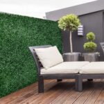 12PCs Grass Wall Panels, 20" X 20" Artificial Grass Wall Decor, Greenery Backdrop Panels Wall For Outdoor, Indoor, Garden, Fence, Backyard, Dark Green