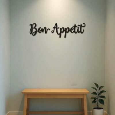 2pc Farmhouse Kitchen Wall Art,Appetit Wall Bon Appetit Metal Wall Sign