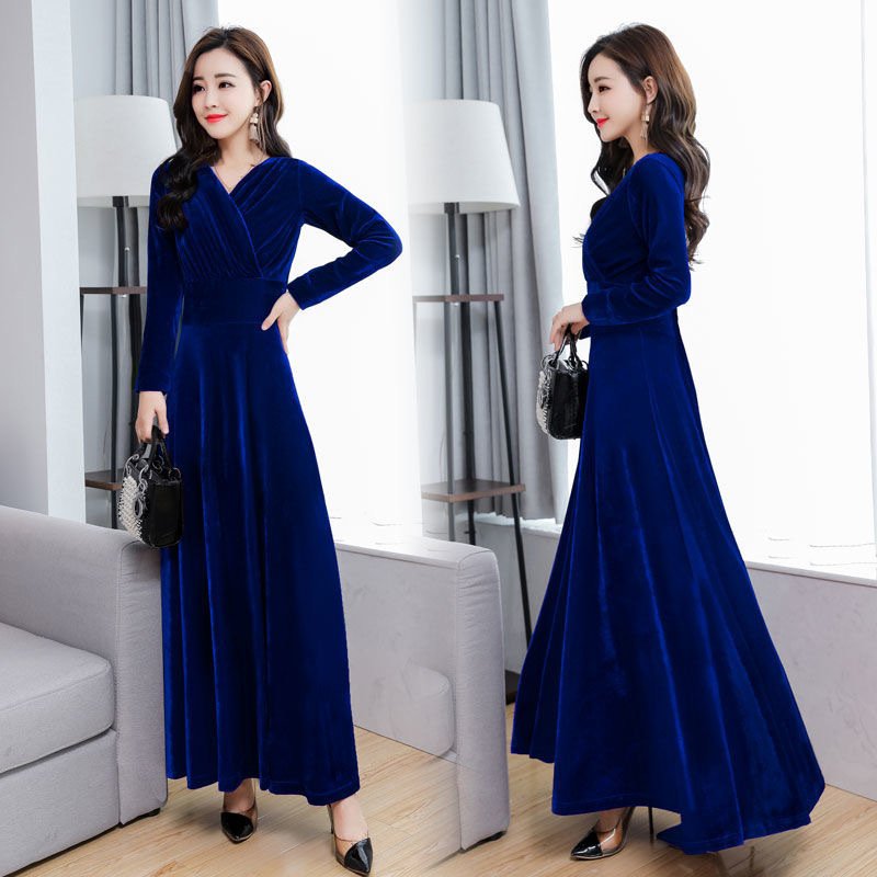 Temperament Long Sleeve Plus Size Dress - Image 4