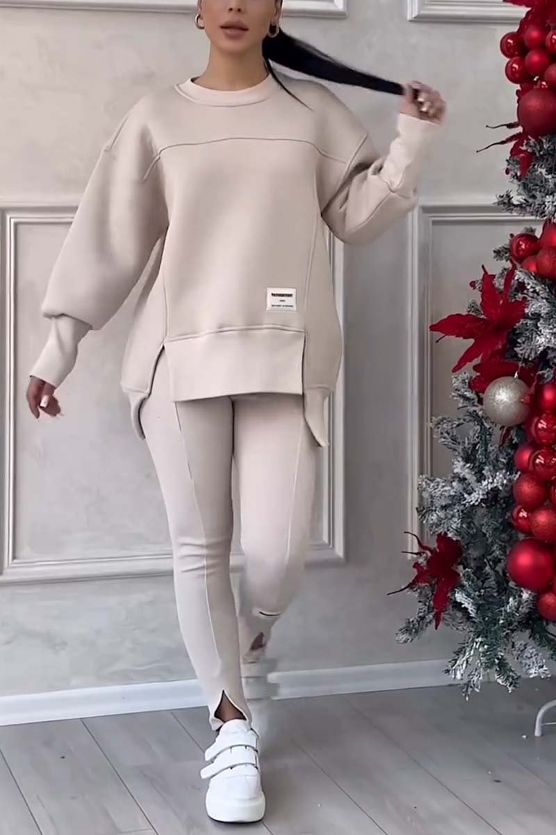 Women's Long-sleeved Printed Sweater Leggings Suit - Image 9