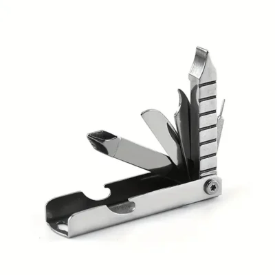 11-in-1 Stainless Steel Multi-Tool With Phone Stand, Folding Knife, Bottle Opener, Screwdriver, Hiking Clip & More - Compact & Portable For Outdoor Adventures, Camping, Hiking & Everyday Use, Everyday