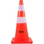 VEVOR Safety Cones,  Cm Height, 12 PCS PVC Orange Traffic Cone With 2 Reflective Collars And Weighted Base, Used For Traffic Control, Driveway Road Parking And School Improvement