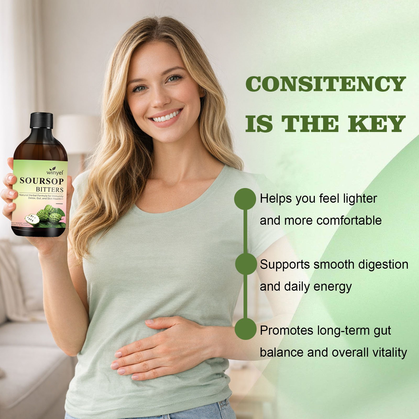 Soursop Liquid Contains Black Seeds, Moringa, And Turmeric, And Is Beneficial For Digestion And Gut Health, As Well As Providing Antioxidants, Skin Health, And Immune Support. It's A Pure 16-herb Form - Image 7
