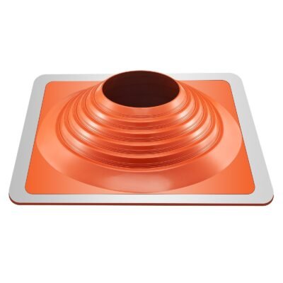 Roof Pipe Flashing Boot, Fit Pipe OD 10" To 18", Flexible Silicone Roofing Jack Pipe Flashing, High Temp -101℉ To 437℉, Endurable Square Metal Base, For Chimney, Wood Stove & Outdoor Vent Pipes