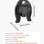 1/2" ProPress Jaw For Compact Series Press Tools, 52 HRC Hardened Steel Pressing Jaw - Compatible With 24KN Press Tools For Copper Pipes Connections