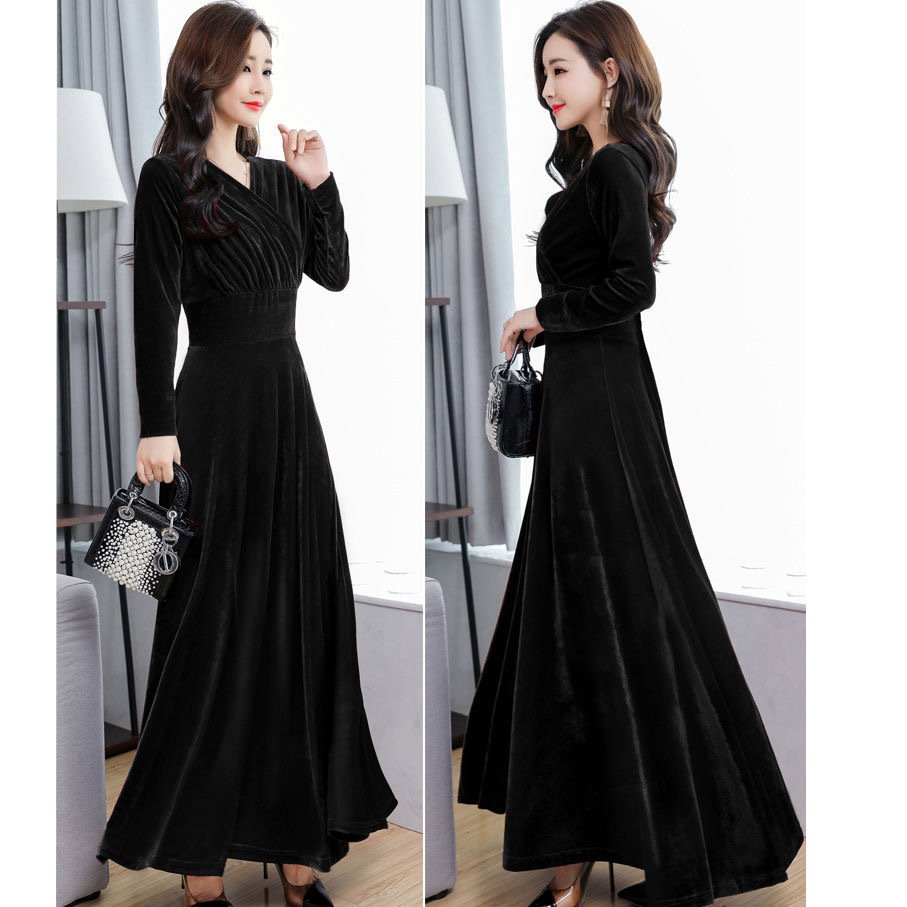 Temperament Long Sleeve Plus Size Dress - Image 2