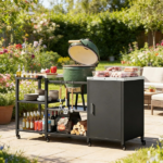 Outdoor Bar Cart Grill Table