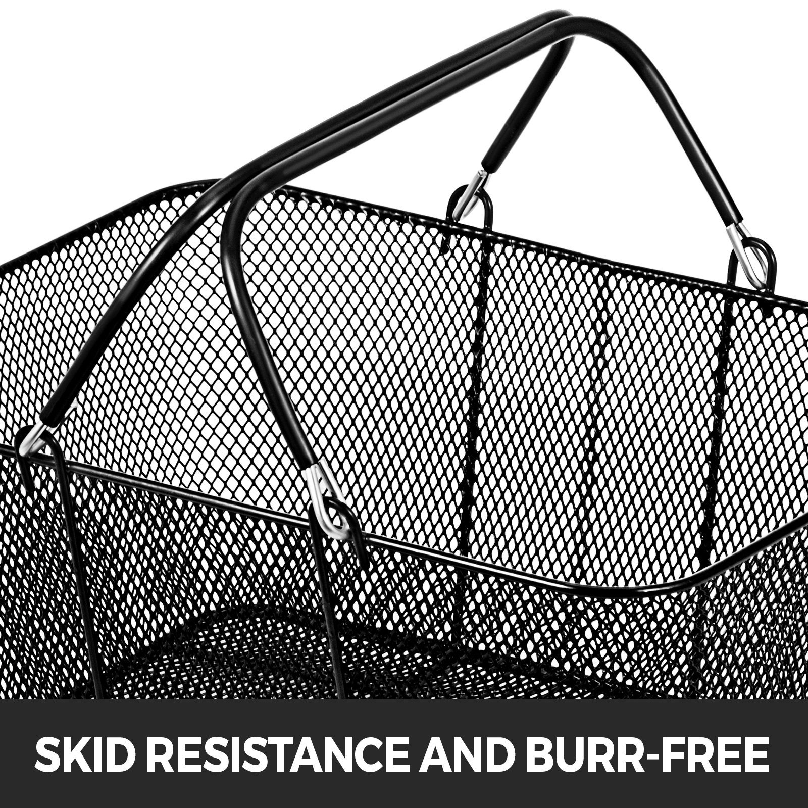 Shopping Baskets With Handles, 12PCS, Black Metal Shopping Basket, Portable Wire Shopping Basket, Black Wire Mesh Shopping Basket Set For Supermarkets, Retail Stores, Grocery Shopping, Black - Image 3
