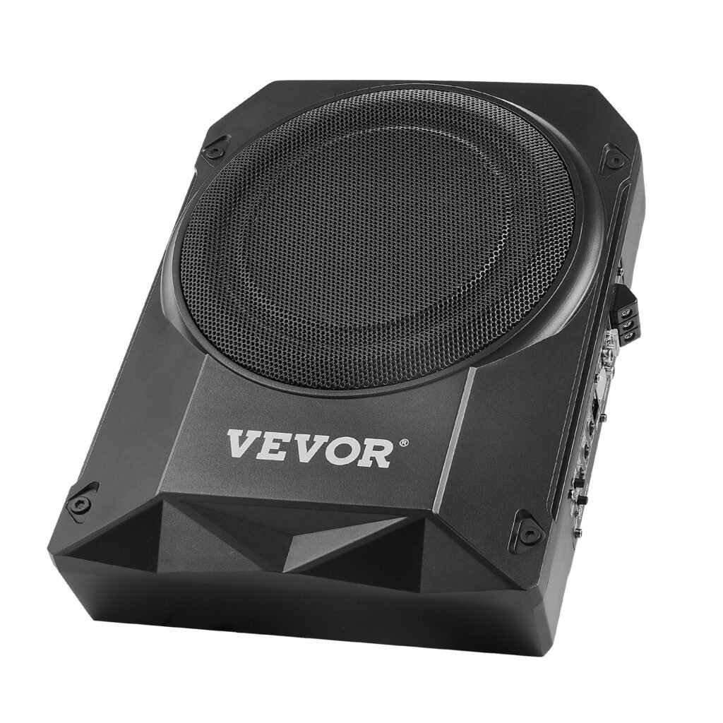 10" 400W Underseat Car Subwoofer, Slim Powered Car Subwoofers Under The Seat, Low Profile Audio Sub Built-in Amplifier, High/Low Level Input & Volume Controller For SUVs, Car, Truck, RV —