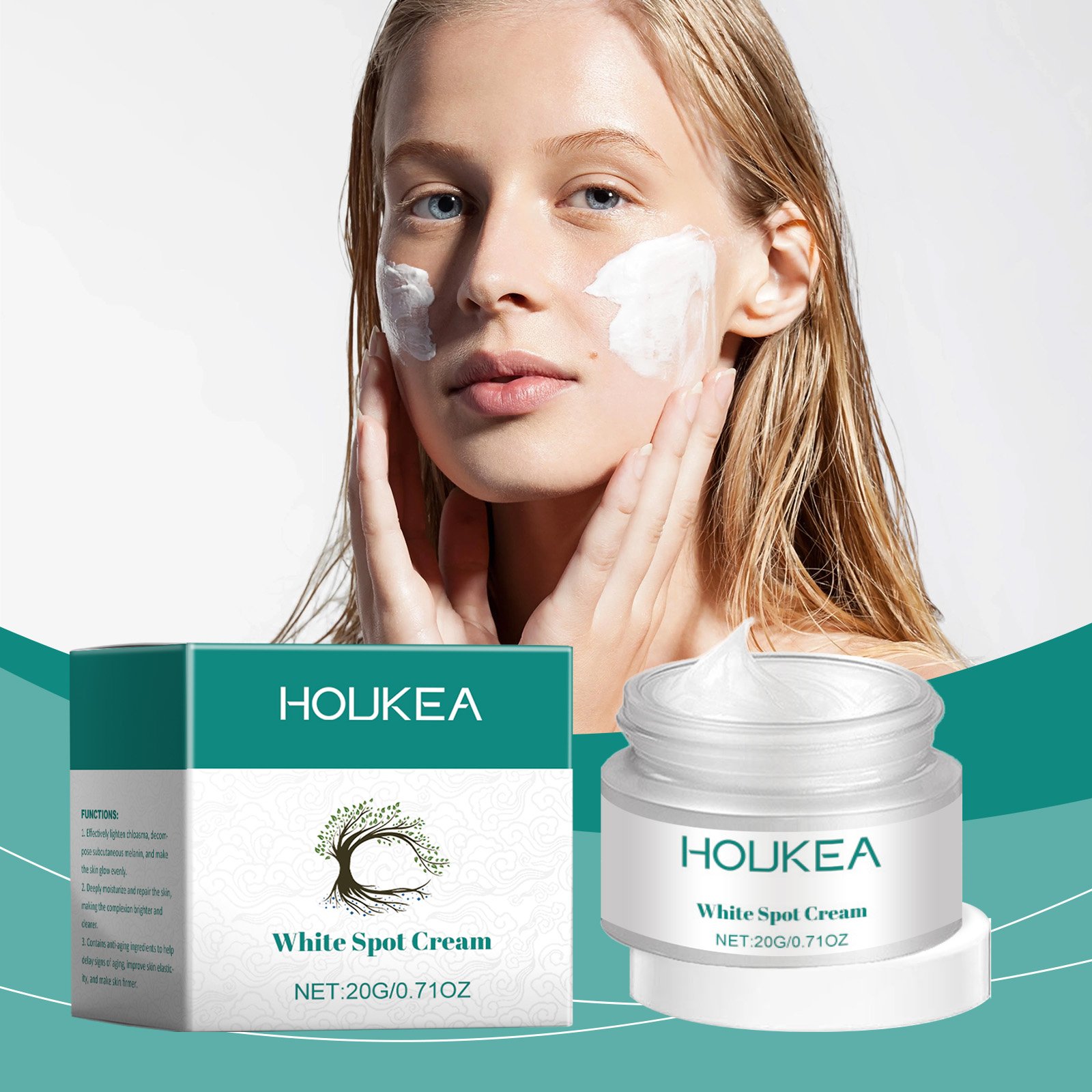 Houkea Moisturizing Cream Moisturizes And Elevates Facial Skin Daily Skin Care Moisturizing, Brightening, Smoothing And Firming Cream - Image 2