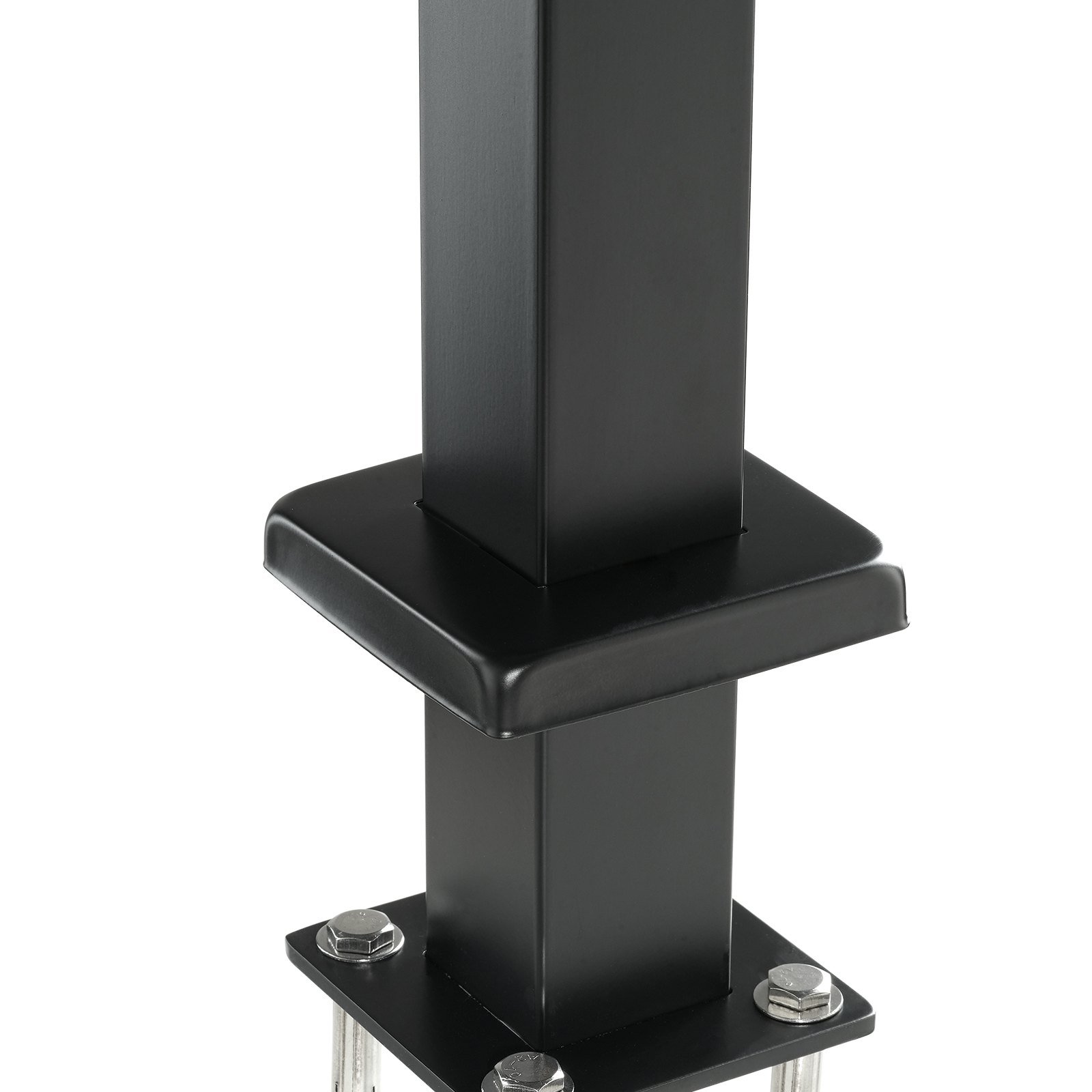 Cable Support Post, 36" Height, 2" Width, Steel Construction, No Pre-drilled Holes, Made Of Durable SUS304 Stainless Steel, Includes Horizontal And Curved Brackets For Deck And Stair Handrail
