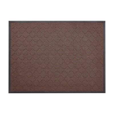 Front Door Mat, 47 X 35 In Commercial Floor Mat For Indoor And Outdoor, Modern Stylish Carpet With TPE Backing, Heavy Duty Washable Entry Industrial Rug For Hallway, Balcony, Garage, Brown