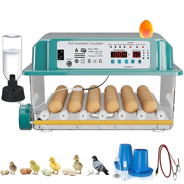 36 Eggs Incubators For Hatching Eggs,Egg Incubator With 4 Automatic Incubate Mode,Chicken Incubator With Automatic Egg Turning Humidity Monitoring,Poultry Egg Incubator With Egg Candle - Image 2