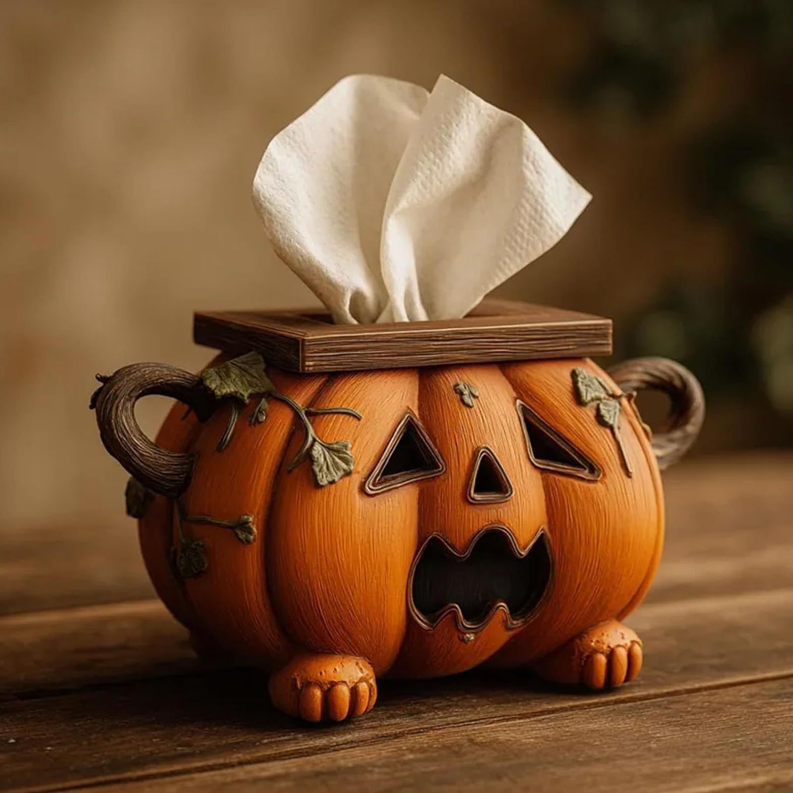 Halloween Pumpkin Tissue Box Holder Sanitary Rack