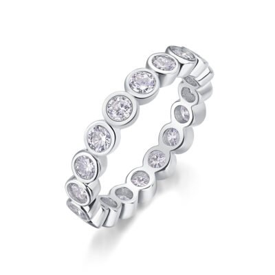 1Diamond Ring Luxury Fashion Set Moissanite Silver Ring Prohibit TK Sales