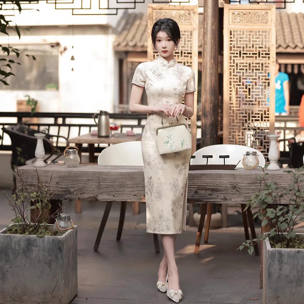 French-style Cheongsam Vintage Chinese-style Dress - Image 2