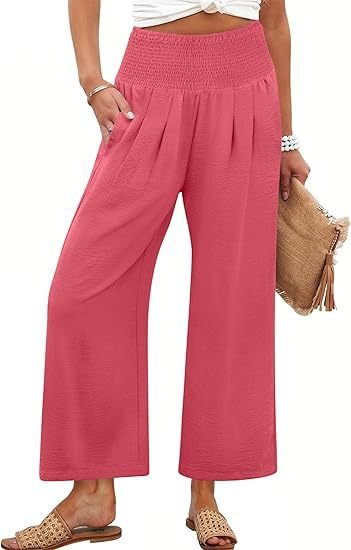 Springautumn Solid-color Womens Cropped High-waist Pants - Image 13