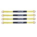 Wheel Chock Tie-Down Kit, Tire-Style Trailer Tie Down Strap, Car Tie Down Kit With Spring Hook, Break Strength 10009 Lbs & Working Load 3333 Lbs Motorcycle Tie-Down System For ATV, SUV, Trailer