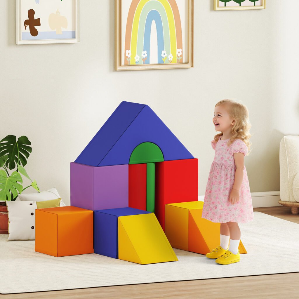 11-Piece Kids Crawl And Climb Activity Play Set For Climbing, Crawling, Sliding, Assorted —