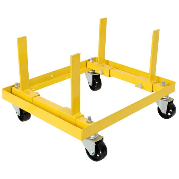 750lbs Rolling Engine Stand,Adjustable Width And Length, With 2pcs Buckle Straps,Yellow--Self-pickup Is Not Supported - Image 2