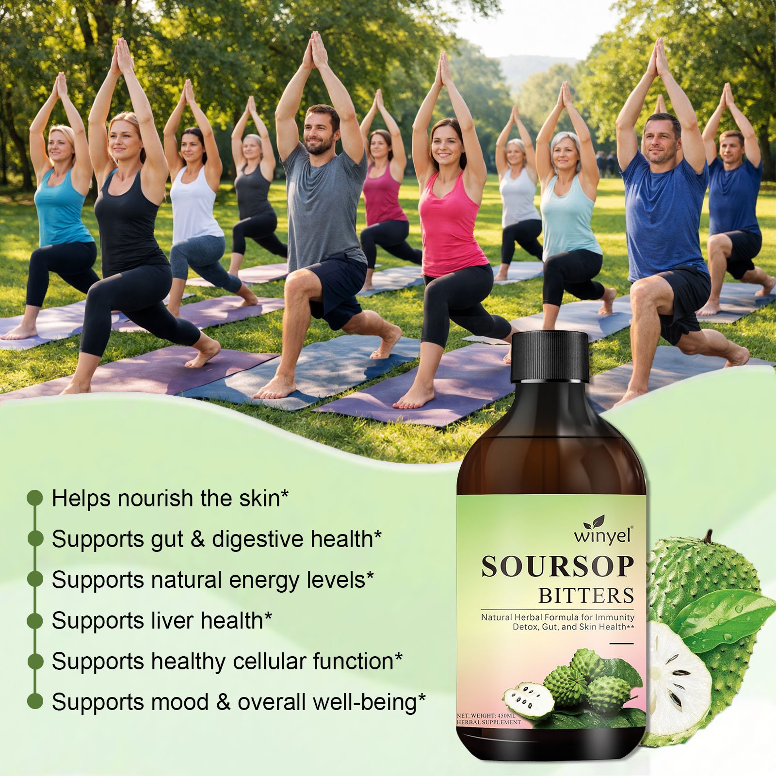 Soursop Liquid Contains Black Seeds, Moringa, And Turmeric, And Is Beneficial For Digestion And Gut Health, As Well As Providing Antioxidants, Skin Health, And Immune Support. It's A Pure 16-herb Form - Image 6