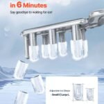 Countertop Ice Maker, 7 Cubes Ready In 6 Mins, 26 Lbs Per Day, Self-Cleaning Portable Machine With Ice Scoop, Ice-Making Machine With 2 Sizes Bullet Ices For Home, Kitchen, Office, Bar & Party
