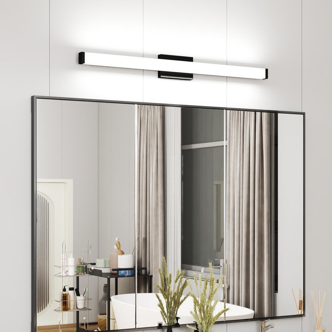 Black Modern Bathroom Light Fixtures Over Mirror 41 Inch LED Vanity Lights Bar For Bath - Image 3
