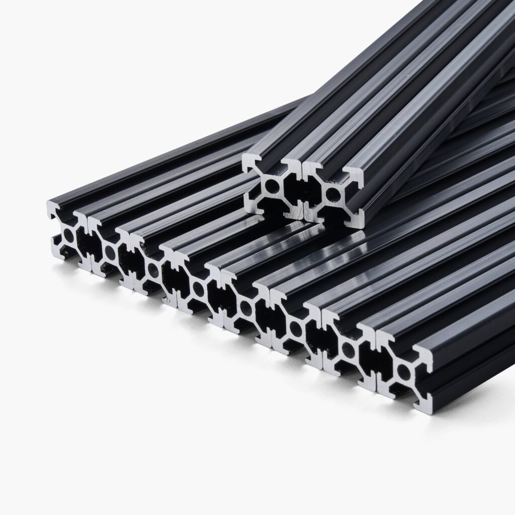 10PCS 78.7in (2000mm) T Slot Aluminum Extrusion Profile, European Standard Anodized Linear Rail, High-Strength Extruded Aluminum Rail For 3D Printer, CNC Machine DIY, Laser Engraving, Black —