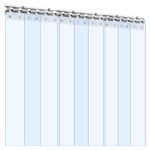 Clear PVC Strip Curtain, 80 In Height X 36 In Width X 0.08 In Thickness, 6 PCS Walk In Freezer Cooler Curtain Strips, Smooth Waterproof Plastic Door Strips For Warehouse, Freezer, Garage Doors