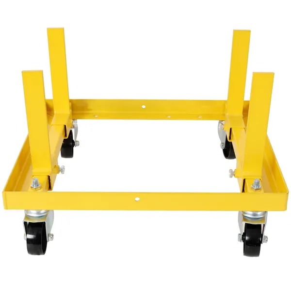 750lbs Rolling Engine Stand,Adjustable Width And Length, With 2pcs Buckle Straps,Yellow--Self-pickup Is Not Supported - Image 5