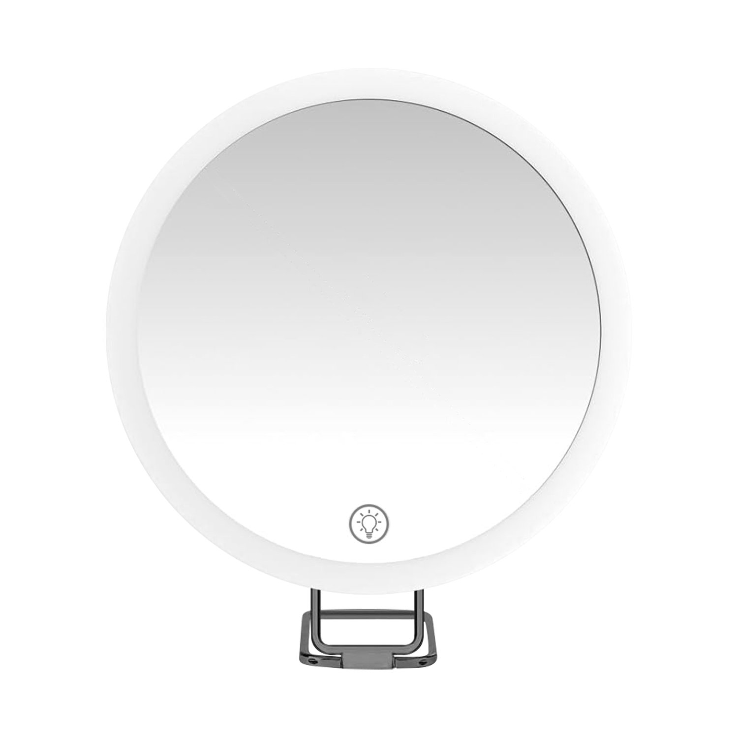 White-Black Options -- 1Pc 30X Magnifying Mirror With Light For Gift 3 Colors Dimmable Brightness Included Tweezer Scissor Travel Magnifying Makeup Mirror With Suction Cup 360 Degree Adjustable Stand - Image 12