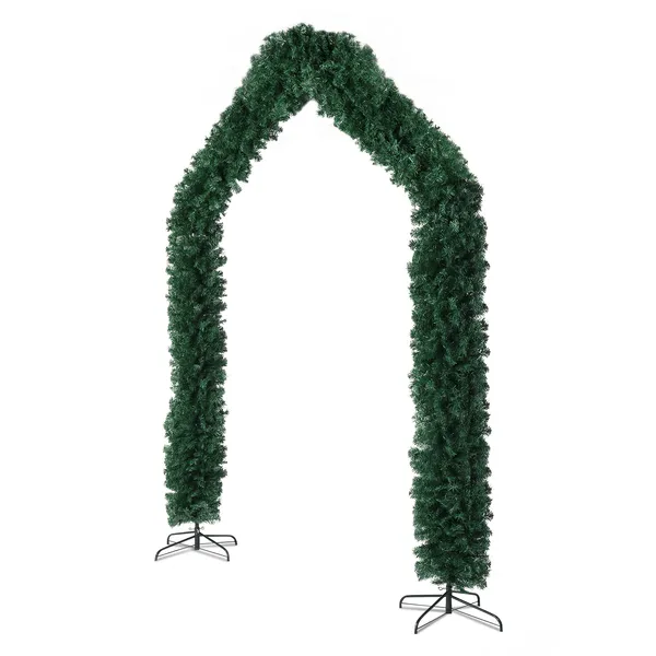 240X40X260cm 1650 Branches PVC Christmas Arch Holiday Arch Decoration Green - Image 2