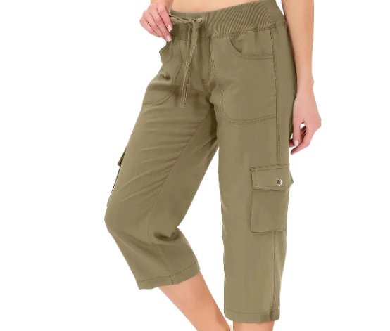 Women's Solid Color Drawstring Fitness Running Cropped Pants - Image 12