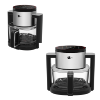 4.5-quart Air Fryer - 360  Glass Pot, Touch Screen Control